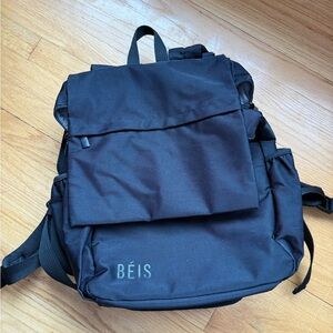 BÉIS Black diaper bag